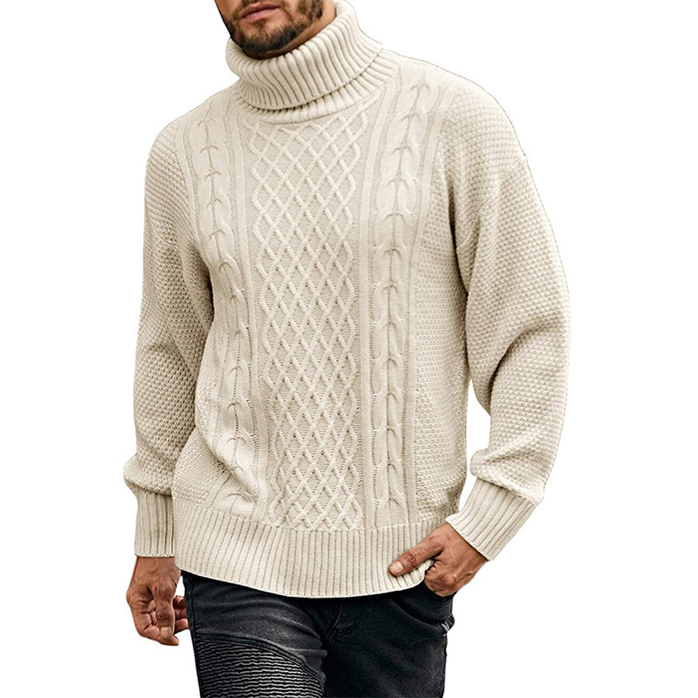 Mens Knitted Sweater Turtleneck