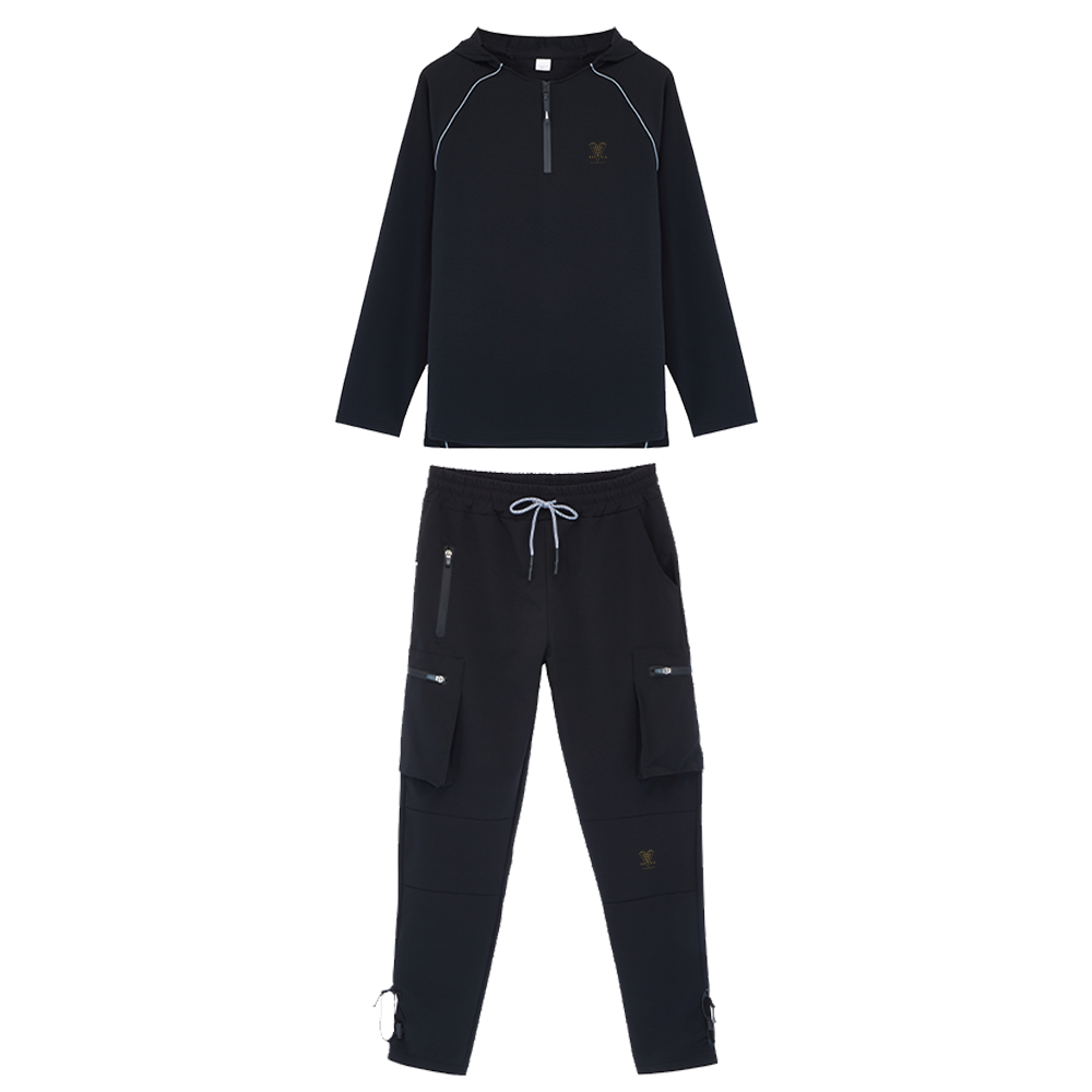 Sova Syndicate Men's Nylon Sports Suit Hoodie & Pants Set