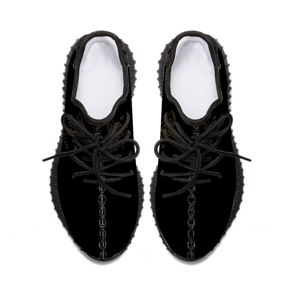 Sova Syndicate Black Breathable Lace-up Sneakers