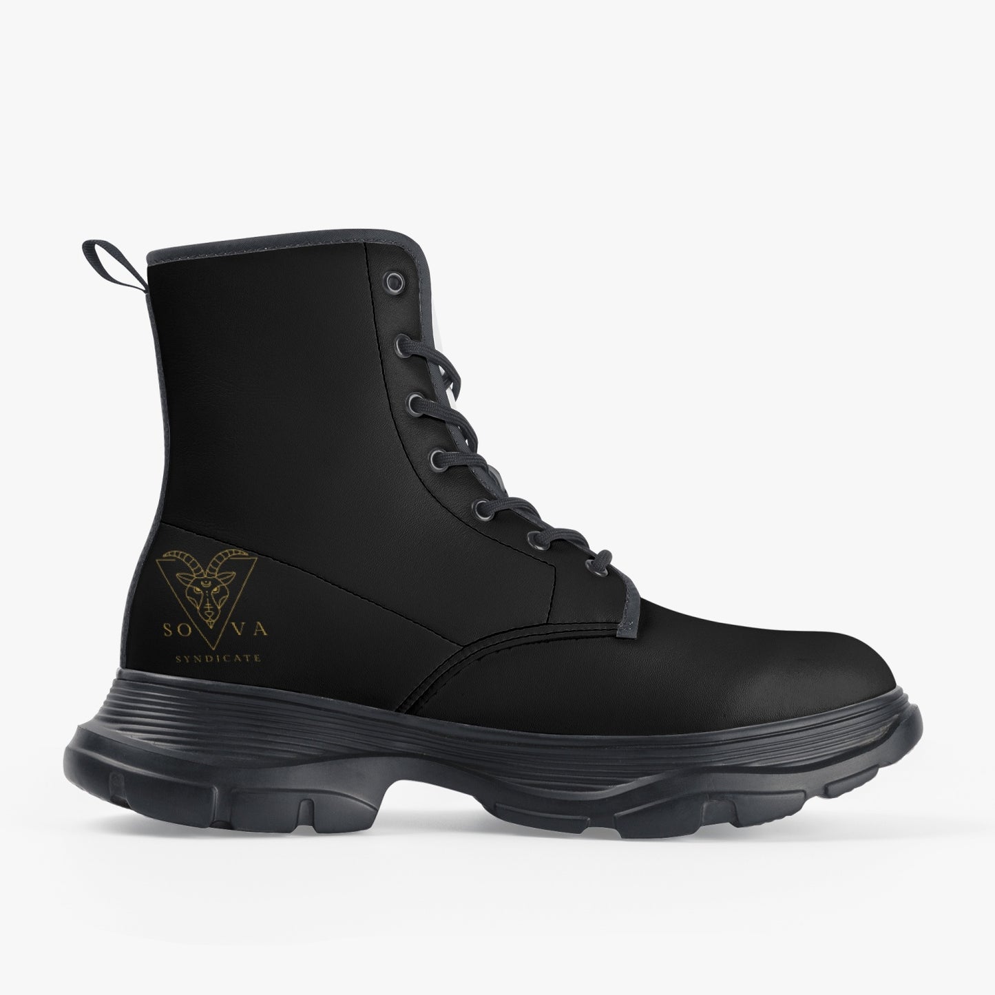 Sova Syndicate Casual Leather Chunky Boots