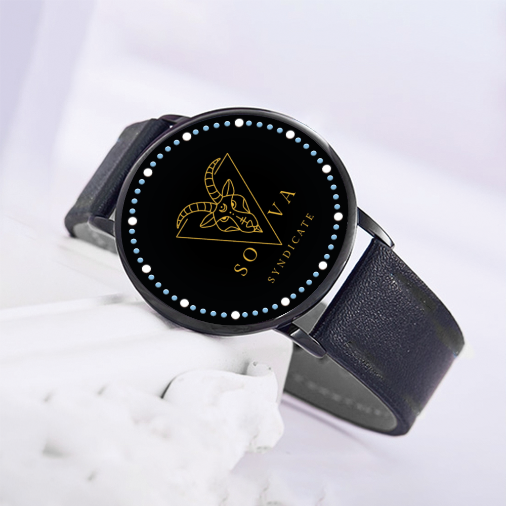 Sova Syndicate Black LED Touch Screen Watch